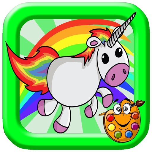 Baby Little Unicorn Coloring Pages Game icon