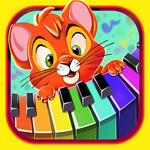 Kids piano synth icon