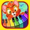 Kids piano synth - is a fun game with the voices of animals and the sounds of musical instruments, which will help your baby make its first steps in the world of music