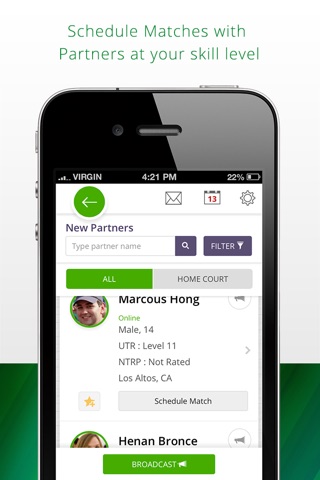 Tennis360Hub:Find Tennis Partners & Tennis Courts screenshot 2