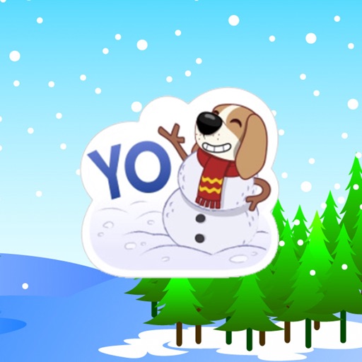 Winter Dog Stickers For iMessage