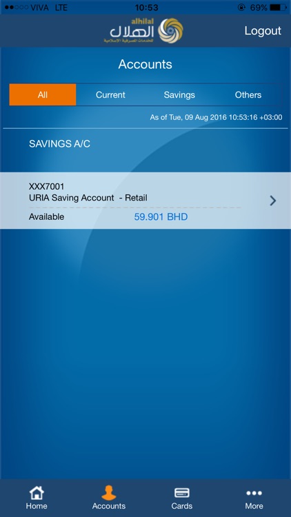 AUB Alhilal M-Bank for Mobile