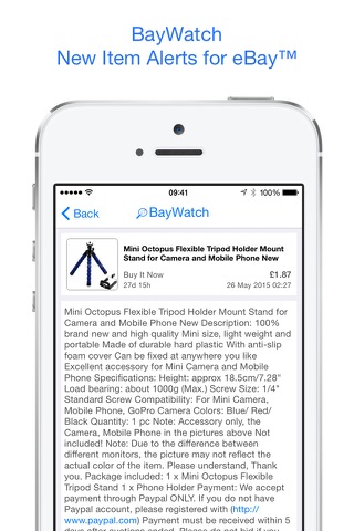 BayWatch - Alerts for eBay screenshot 4