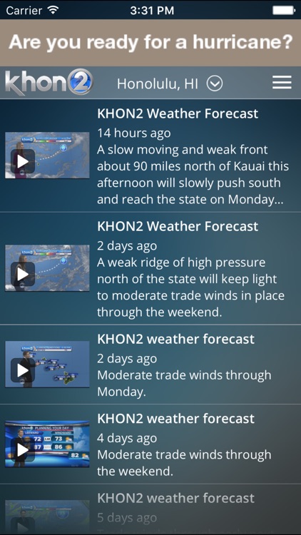 KHON2 WX - Radar & Forecasts