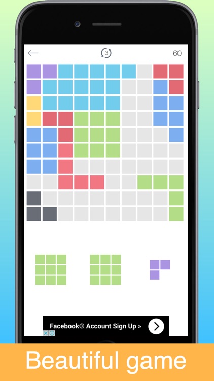 Puzzle Block game 10x10 plus tiles brain train fun