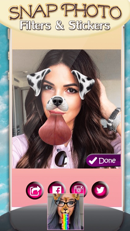 Snap Photo Filters & Stickers: Animal Face Editor