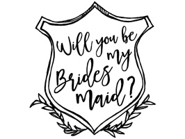 Will You Be My Bridesmaid Wedding Stickers