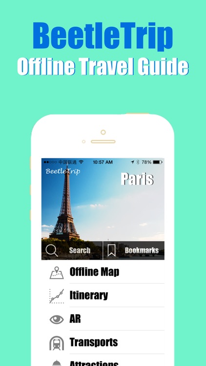 Paris travel guide and offline city map Beetletrip