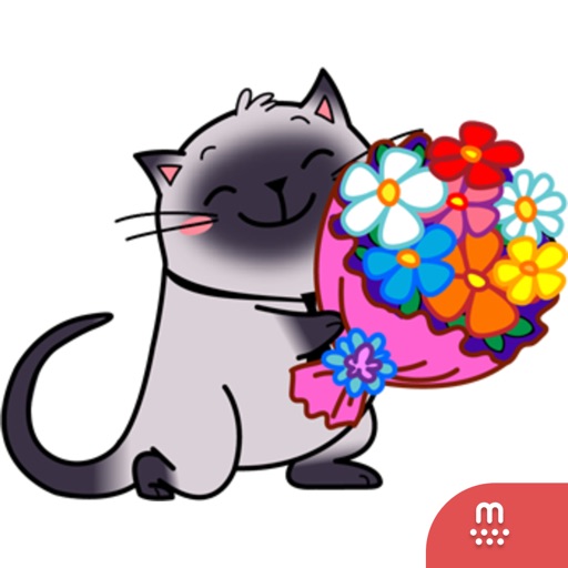Samu The Siamese Cat. Vol.2 stickers for iMessage icon
