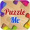 Solve colorful graphic puzzles using classically shaped jigsaw puzzle pieces with PuzzleMe