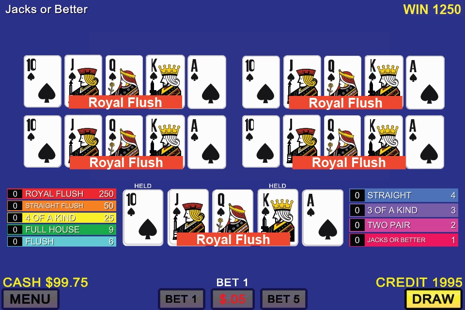 Multi Video Poker Casino screenshot 2