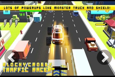 Blocky Crossy Traffic Racer screenshot 3