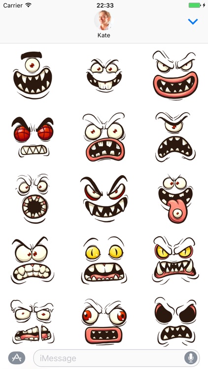 Monster Face - Stickers for iMessage