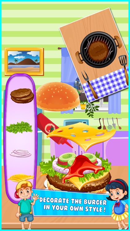Sky Burger Maker Cooking fever - Kids Games screenshot-4