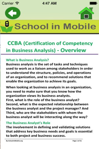 CCBA Certification Study Free screenshot 3