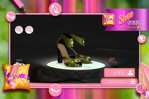 Shoe Making Girls Games: Design High Fashion Shoes screenshot 4
