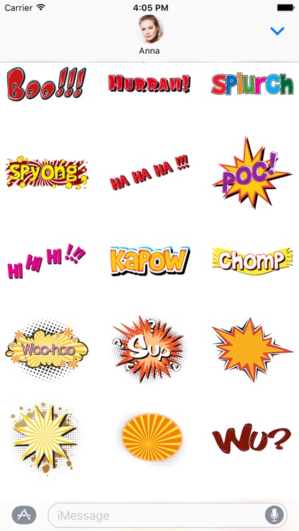 Comic book Greetings: Color chat bubble stickers screenshot-3