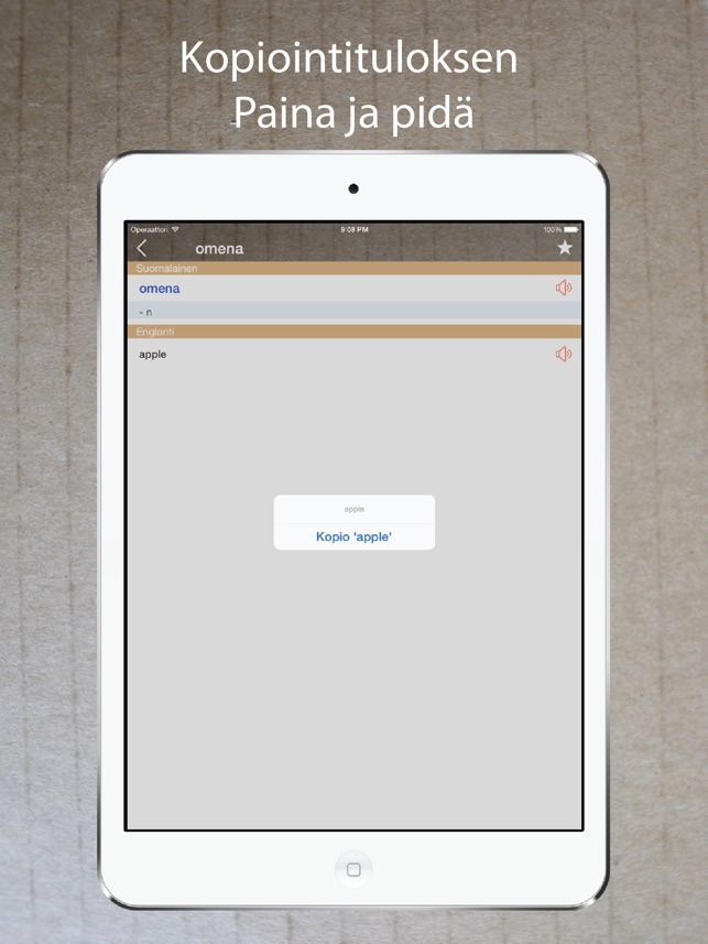 Englanti Suomi Sanakirja + App Storessa