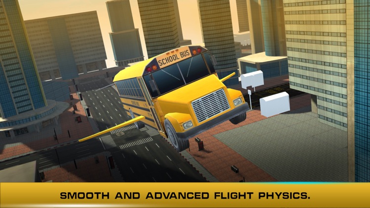 Flying School Bus Simulator – A Futuristic Game screenshot-3