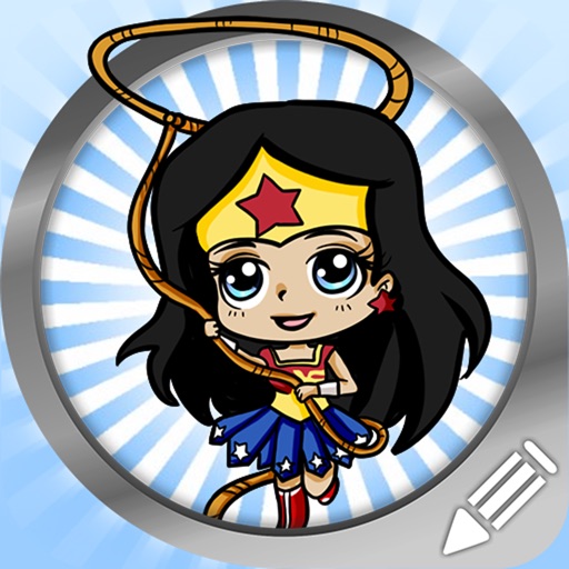 Draw And Paint Female Superheroes iOS App