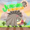Pet Pig Jumping Runaways