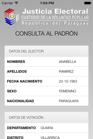 Padrón Elecciones Municipales 2015 screenshot 4