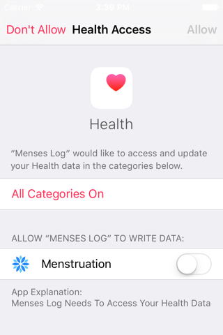 Menses Tracker screenshot 2