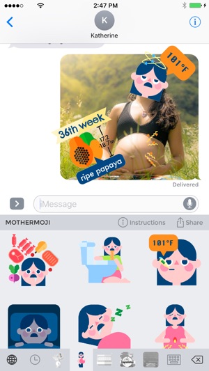 Mothermoji - Pregnancy & Baby Emojis and Stickers(圖3)-速報App