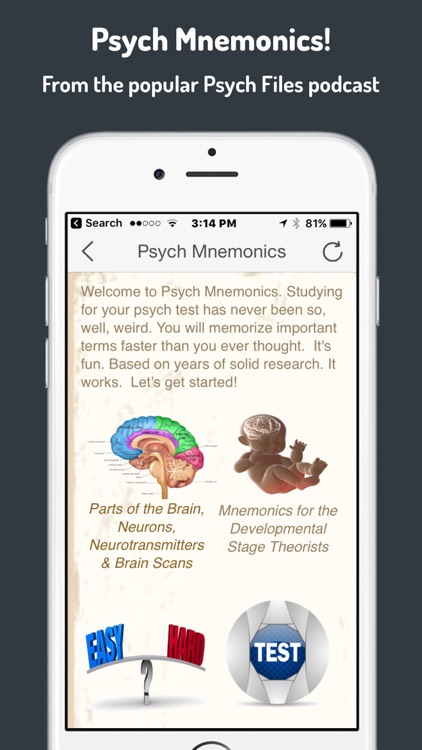 Psych Mnemonics - Memory Tools for Your Psych Test