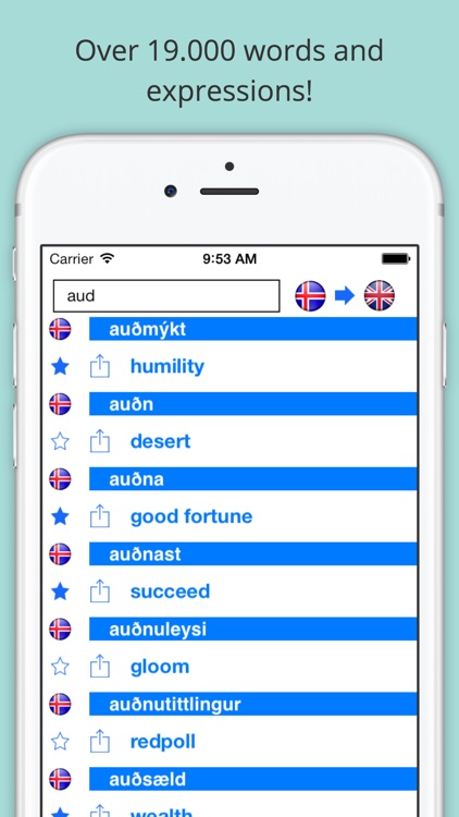 Offline English Icelandic Dictionary