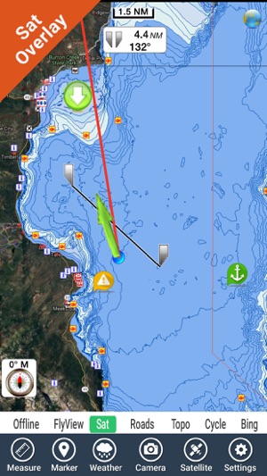 Lake Tahoe California HD GPS fishing chart offline(圖2)-速報App