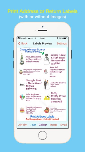 Cardlists Label Printing On The Screenshots