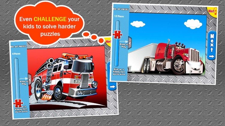 Trucks Jigsaw Puzzles: Kids Trucks Cartoon Puzzles screenshot-3