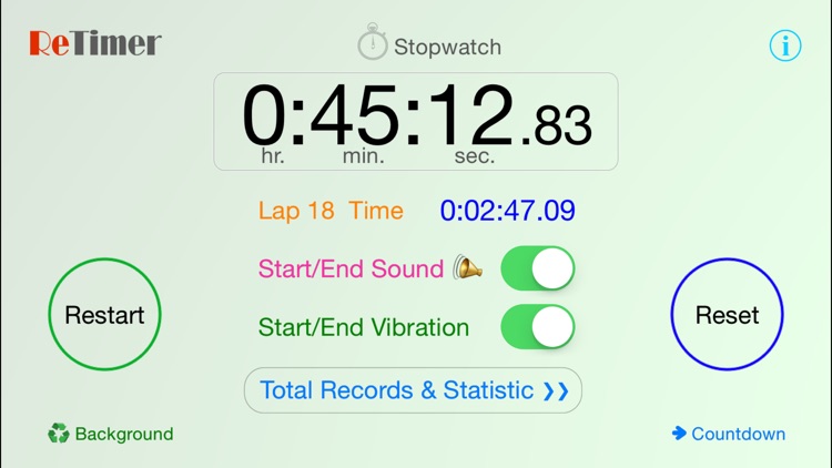 ReTimer - Repeatable Timer & Split-time Stopwatch screenshot-3