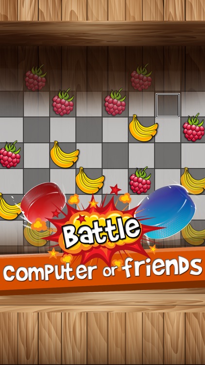 Checkers Board Puzzle for Fruits and Berries Games