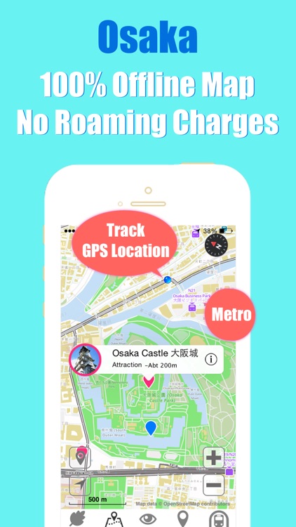 Osaka travel guide with offline map and Kyoto metro transit by BeetleTrip screenshot-3