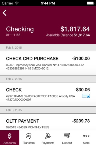 Bank of Wisconsin Dells Mobile screenshot 4