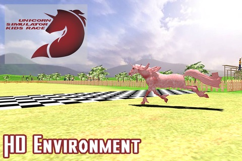 Unicorn Simulator Kids Race 3D screenshot 2