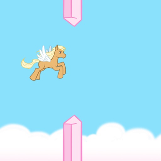 Pegasus comes flying pony icon