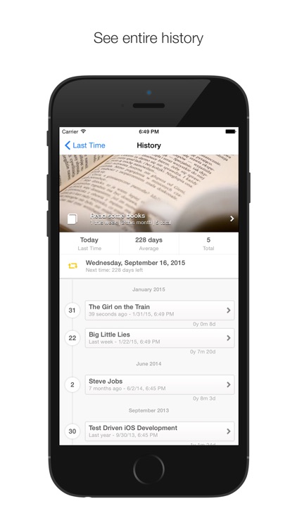 Last Time - track your important events