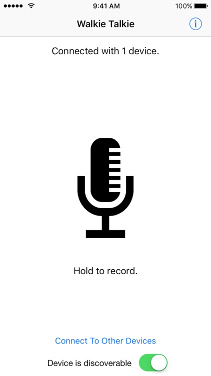 Walkie Talkie - Peer-To-Peer, No Internet Required