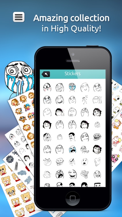 Great Stickers for WhatsApp, Viber, Line, Tango, Snapchat, Kik & WeChat Messengers - FREE Edition