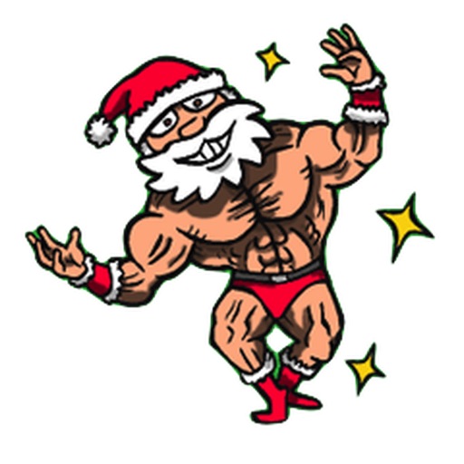 Gymnast Santa Claus Stickers icon