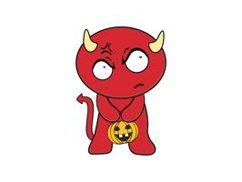 Meet the Red Demon, a charming little monster who will make your conversations more fun