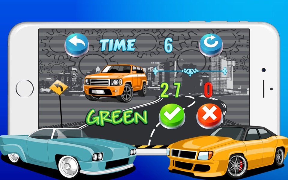Motor Cars & Truck Color Puzzle Match Skills Quiz screenshot 2