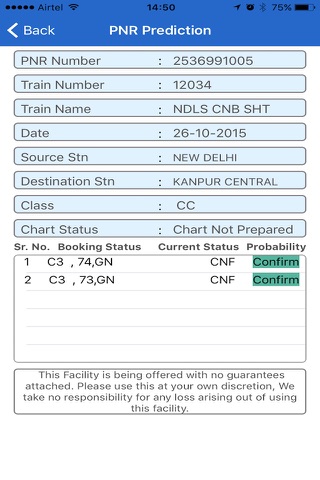 PNR Confirmation Status screenshot 4