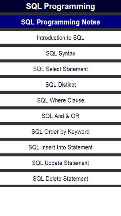 SQL programming tutorial