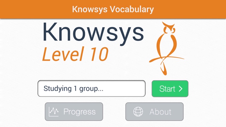 Knowsys Level 10 Vocabulary Flashcards