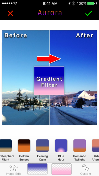 Gradgram - Fast Gradient Image Editor for Instagram, Facebook, Twitter - Screenshot 1