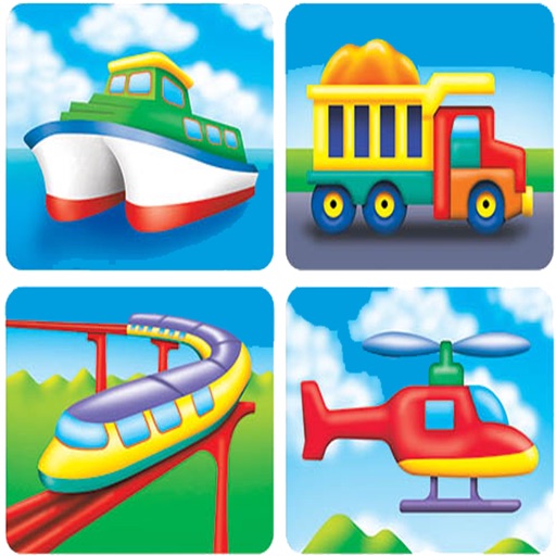 Baby Bubble School Flash Cards Vehicle Names Learning icon